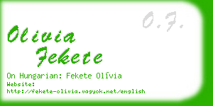 olivia fekete business card